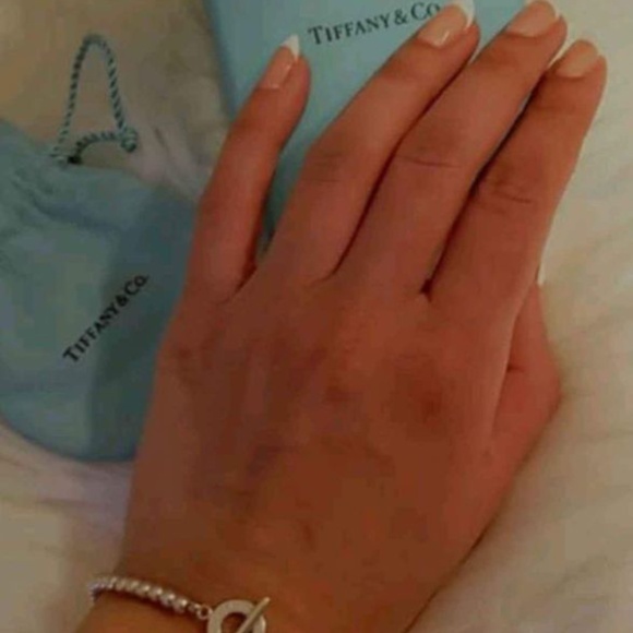 Authentic 925 Sterling Silver Tiffany beaded bracelet - Picture 2 of 4